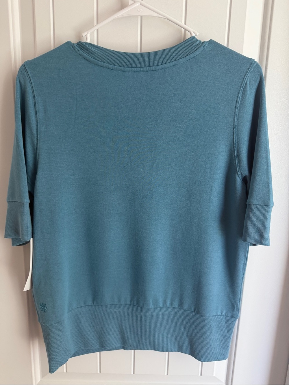 Athleta Sweatshirt Tee Tencel Modal V-Neck Short Sleeve Top NWT Sz Sm - Picture 4 of 6